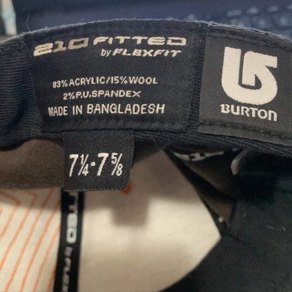 💋3/30 Burton brown and orange flex fit ball hat 210 fitted - Picture 5 of 6